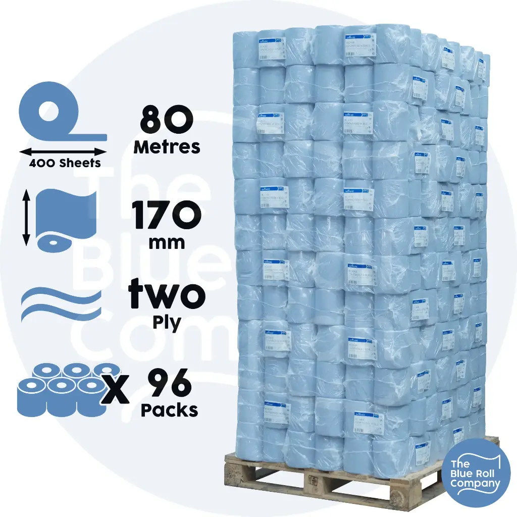 Blue Premium Centrefeed - 80m - Pallet