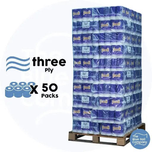 Purdi 3 Ply Luxury Toilet Roll - Pallet